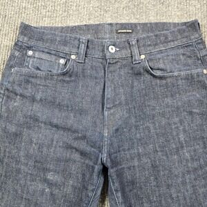 Edwin ED-80 Jeans Mens 32x32 Blue Dark Wash Slim Tapered Japanese Denim Zip Fly